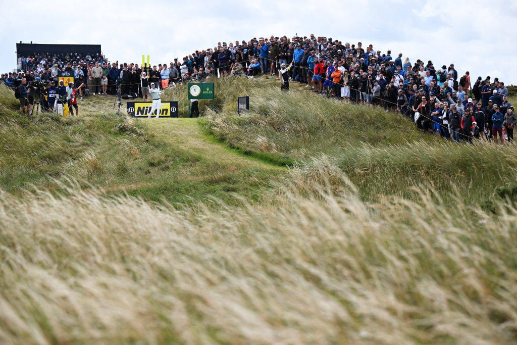 Emiliano Grillo tees off on the 14th